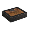 Sonny Custom 20 CT Black OAK Veneer Wooden Cigar Humidor Box with Glass Display Top