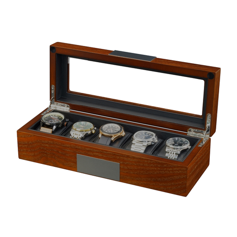 Sonny Custom Wholesale 5 Slots Wooden Watch Storage Box Display for Men