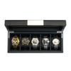 Sonny Custom 5 Slots Black Leather Watch Display Box for Men