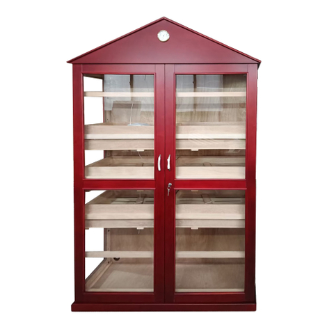 Sonny Custom High End 4000 CT Double Door Large Mahogany Wood Cigar Humidor Display Cabinet