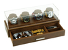 Sonny Luxury Brown Leather 1 2 3 4 5 Watch Display Case Holder Organizer Mens Watch Box