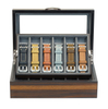 Sonny OEM ODM Luxury 12 Slots Ebony Wooden Watch Strap Band Box for Leather Silicone Straps Storage