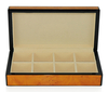 High Quality Personalized 8 Slots Map Color Wooden Cufflink Organizer Box for Men Christmas Gift