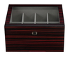 Sonny Custom High Quality Glass Top Ebony Matte Finishing 8 Slots Wooden Belt Display Box For Men's Gift
