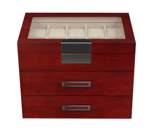 Sonny Case 30 Slot Wooden Mens Valet Watch Boxes Xmas Gift for Watches Collection