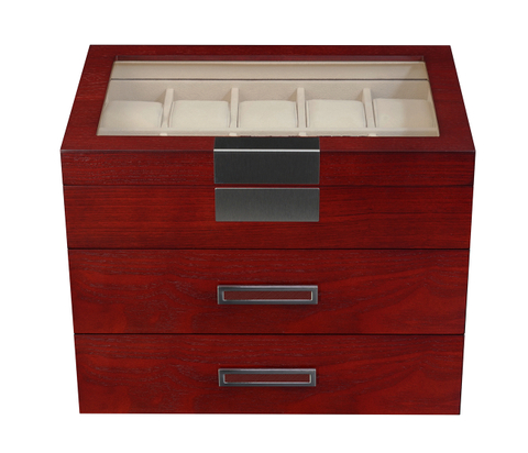 Sonny Case 30 Slot Wooden Mens Valet Watch Boxes Xmas Gift for Watches Collection