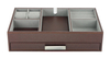 Large Leather Holder Men's Dresser Valet Organizer for Watches, Jewelry & Accessories