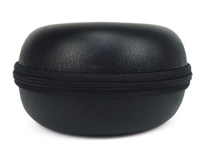 Sonny Convenient To Carry 1 Slot Black Real Leather Travel Watch Case With Pillow And Zipper
