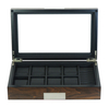 Sonny High Quality 8 Slots Storage Walnut Wooden Watch And Cufflink Box With A Glass Window