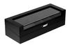 Sonny Modern Luxury 5 Slots Black Wooden Watch Box With Acrylic Window