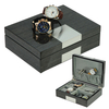 OEM Custom Real Veneer Wooden Jewelry Box for Cufflinks And Tie Clips Sunglasses Watch Box