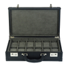 Sonny Leather Travel 12 Watch Briefcase Box for Men with Lock