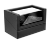 Sonny Premium Black PU Leather Box Double Watch Winder Automatic Winder with Motor