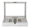 Sonny 20 Slots Vertical Wooden Watch Display Box White Watch Cabinet