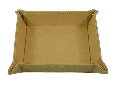 Sonny Custom Brown Real Leather Valet Tray Organizer for Men