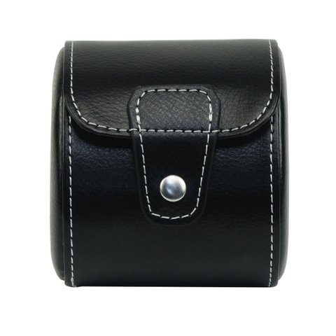 Sonny High Quality Personalized Black Lychee Pattern Travel Watch Case Real Leather