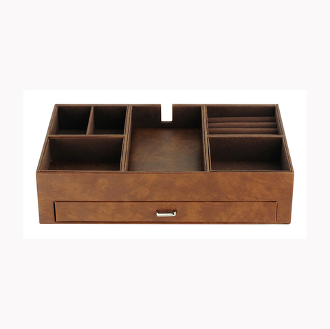 Sonny Nightstand Dresser Organizer Jewelry Valet Tray with Drawer