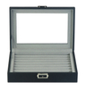Sonny 2023 New Arrivals High End Business Men Leather Cufflink Box with Top Display Window