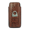 Handmade 3 CT Travel Croco Leather Cigar Case with Cigar Cutter