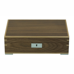 Sonny High Quality 8 Slots Big Pillow Walnut Wooden Watch Organizer Case with Lid Pocket Luxury Mens Wrist Watches Box