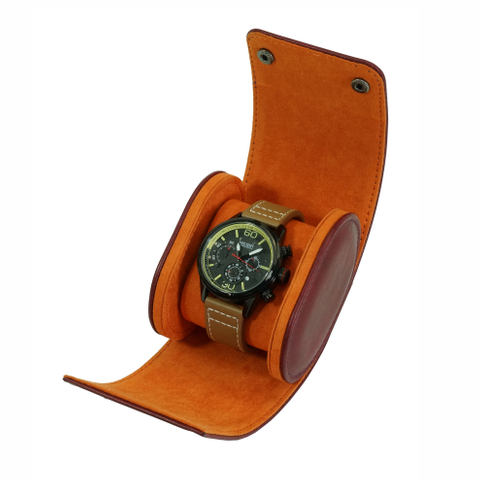 Sonny Custom Leather Single Portable Travel Watch Box Mens Watch Storage Case