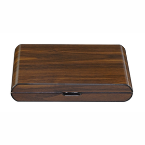 Sonny High Glossy Wooden Walnut Cigar Humidor 10 CT Travel Cigar Box