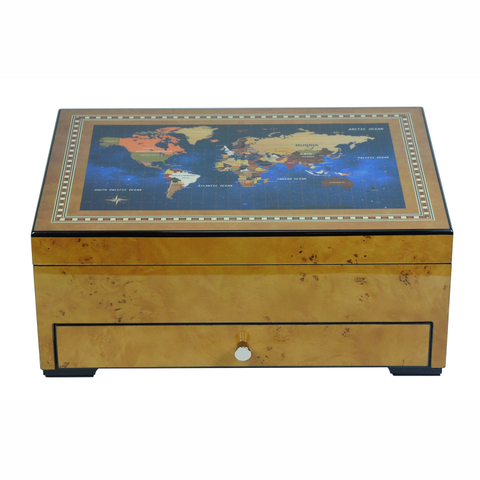 Luxury Watch Jewelry Storage Box Burl Wood Organizer Tray for Watch Cufflinks Ring
