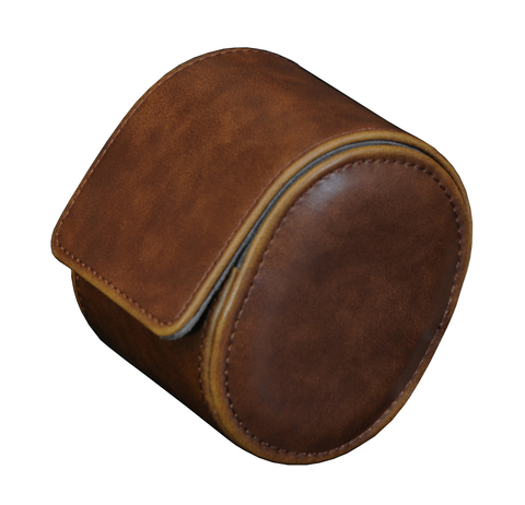 Sonny Custom Logo Single Watch Travel Case Watch Pouch for Men Antique Vegan Leather Watch Roll Case