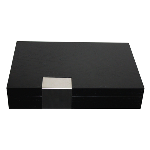 2023 Sonny Premium Black Wooden Perfume Box Packaging Case MDF