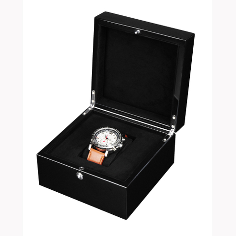 Sonny In Stock Low MOQ Custom Logo Wooden Watch Box Leather Watch Case with Gift Box Packaging Prompt Delivery Within 3 Days