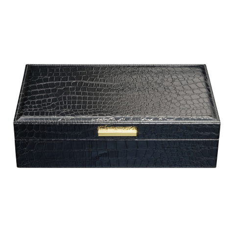 Sonny Custom Wholesale Luxury 10 Slots Crocodile Pattern Leather Watch Box for Men