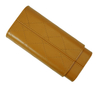 Sonny Premium 3- Finger Brown Split Leather Travel Cigar Case - Cigar Accessories - Cigar Humidor with Diamond Stitching
