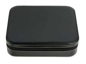 Portable 3-Slot Glasses Storage Travel Sunglass Organizer Zipper Box Jewelry Leather Display Case