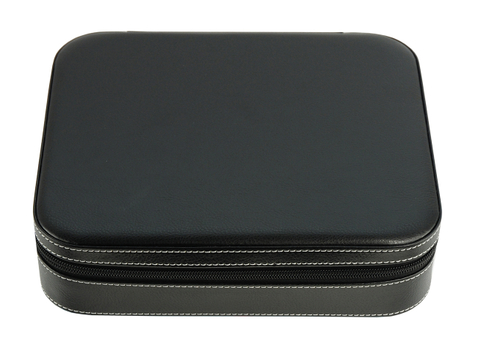 Portable 3-Slot Glasses Storage Travel Sunglass Organizer Zipper Box Jewelry Leather Display Case