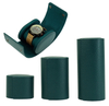 Sonny Luxury Custom Logo Green Leather Watch Roll Travel Watch Box Case
