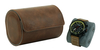 Sonny High Quality 1 2 3 Slots Brown Leather Watch Case Box Travel Watch Roll Organizer for Men