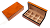 High Quality Personalized 8 Slots Map Color Wooden Cufflink Organizer Box for Men Christmas Gift