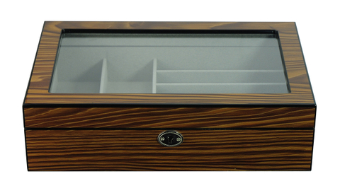 Wholesale Custom Logo Luxury Wooden Jewelry Packaging Storage Display Case Wood Box with Glass Window for Women Gift
