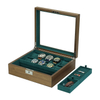 Sonny 2023 New Wooden Jewelry Organizer for Men 10 Slots Watch box with 2 Valet Cufflink Trays