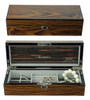 Sonny Hot Sale Custom Product Walnut Wood Cufflink Jewelry Display Storage Lockable Box with Interior Glass for Men