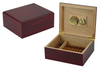 Cigar Humidor - Humidifier Storage Box with Seal Lid - Elegant Case Cherry Color- Holds 15-25 Cigars - Gift for Men
