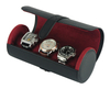 Sonny Hot Selling Travel Leather Watch Case for 3 watches storage Christmas Men's Gift Box With Red Velvet Lining