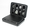  Sonny Travel Leather Watch Case 8 Slots Black Zipper Case Portable Watch Box OEM Logo Customized