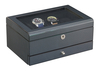 Sonny Premium Glossy Carbon Fiber 8 Slots Wooden Watch Box Organizer with Drawer for Men