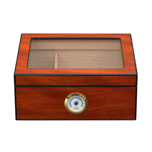 Sonny 25 CT Glass Top Air Tight Table Wooden Cigar Box Packaging Cabinet Cigar Humidor