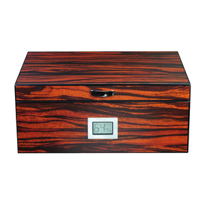 Sonny In Stock Large Storage 50 CT Spanish Wooden Humidor Ebony Cigar Box For Men