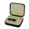 Portable 3-Slot Glasses Storage Travel Sunglass Organizer Zipper Box Jewelry Leather Display Case