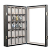 Luxury Wall-Mounted Wooden Watch Display Cabinet for 25 Watches