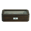 10 Slot Octagon Walnut Wooden Watch Box with Valet Drawer