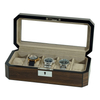 10 Slot Octagon Walnut Wooden Watch Box with Valet Drawer